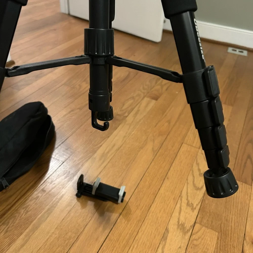 Camera Tripod with Phone Mount - Black